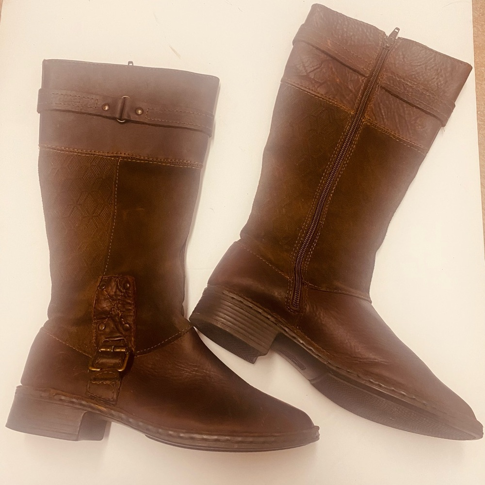 Leather Brown  Boots